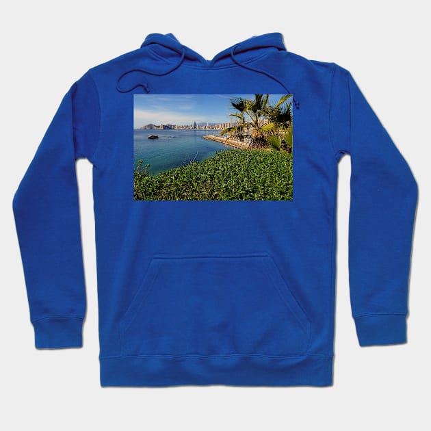 Benidorm Poniente Beach Costa Blanca Spain Hoodie by AndyEvansPhotos